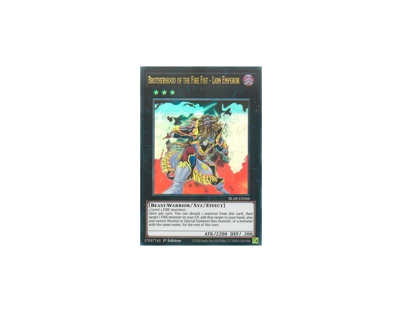 Brotherhood of the Fire Fist - Lion Emperor (BLAR-EN066) - 1st Edition