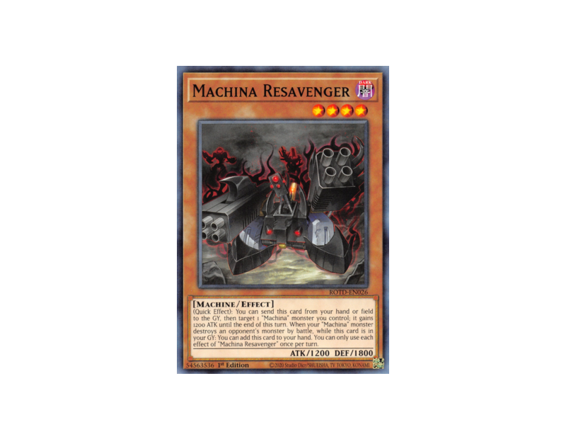 Machina Resavenger (ROTD-EN026) - 1st Edition