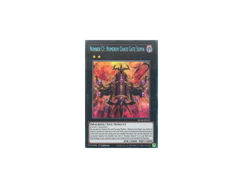 Number C1: Numeron Chaos Gate Sunya (BLAR-EN021) - 1st Edition