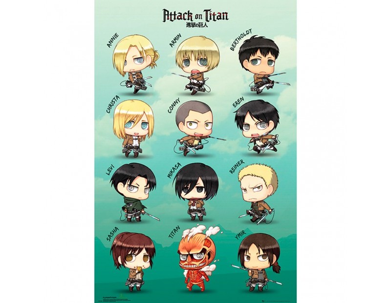 Αφίσα Attack on Titan - Chibi Characters (91x61)