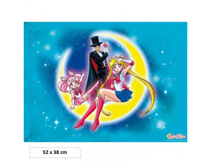 Αφίσα Sailor Moon + Chibi Moon + Tuxedo Mask (52x38)