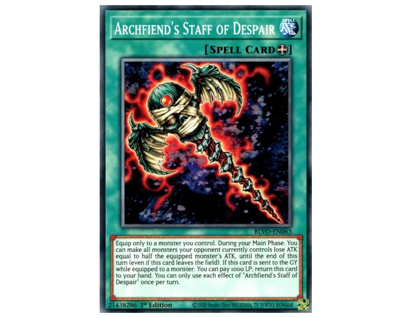 Archfiend's Staff of Despair (BLVO-EN063) - 1st Edition