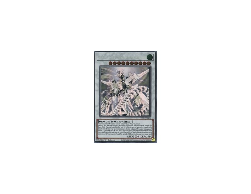 Crystal Clear Wing Synchro Dragon (LED8-EN005) - 1st Edition (Ghost Rare)