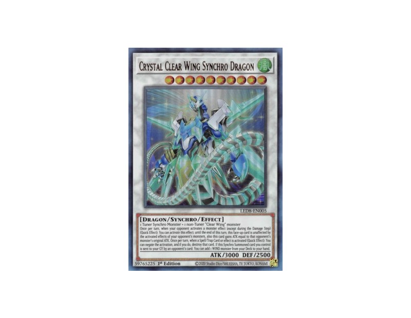 Crystal Clear Wing Synchro Dragon (LED8-EN005) - 1st Edition