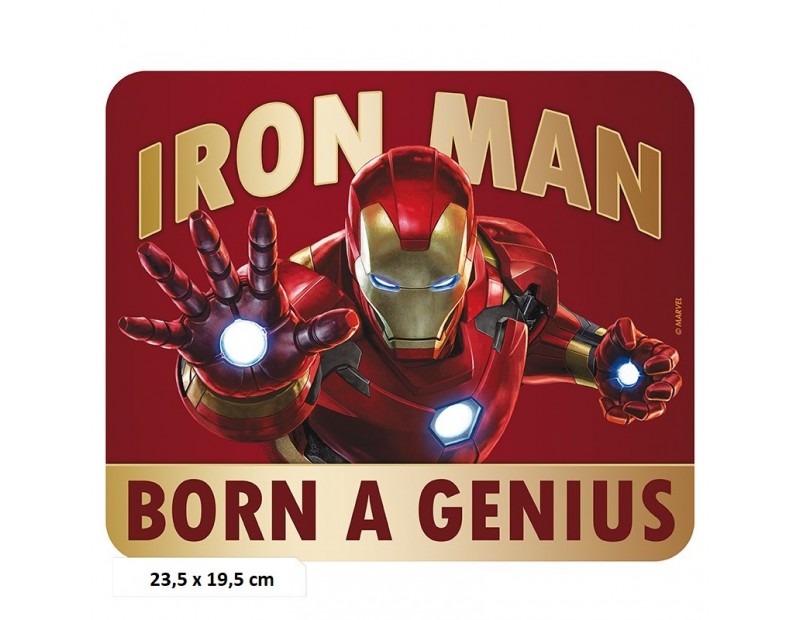 Mousepad Iron Man Born to be a Genius (Flexible)