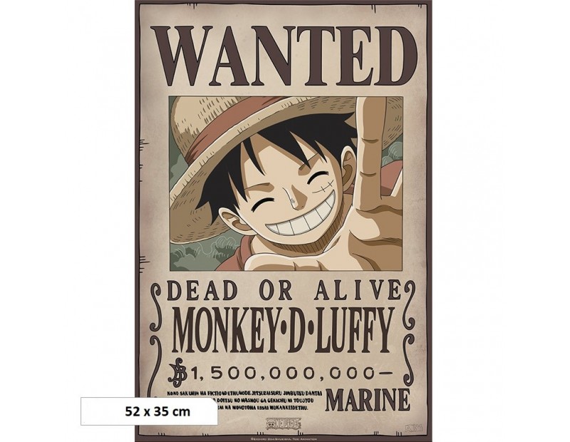 Αφίσα Wanted Luffy 1.5bn Beli (52x35)