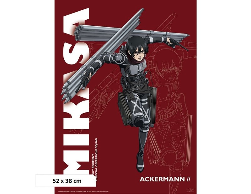 Αφίσα Mikasa Ackerman (52x38)