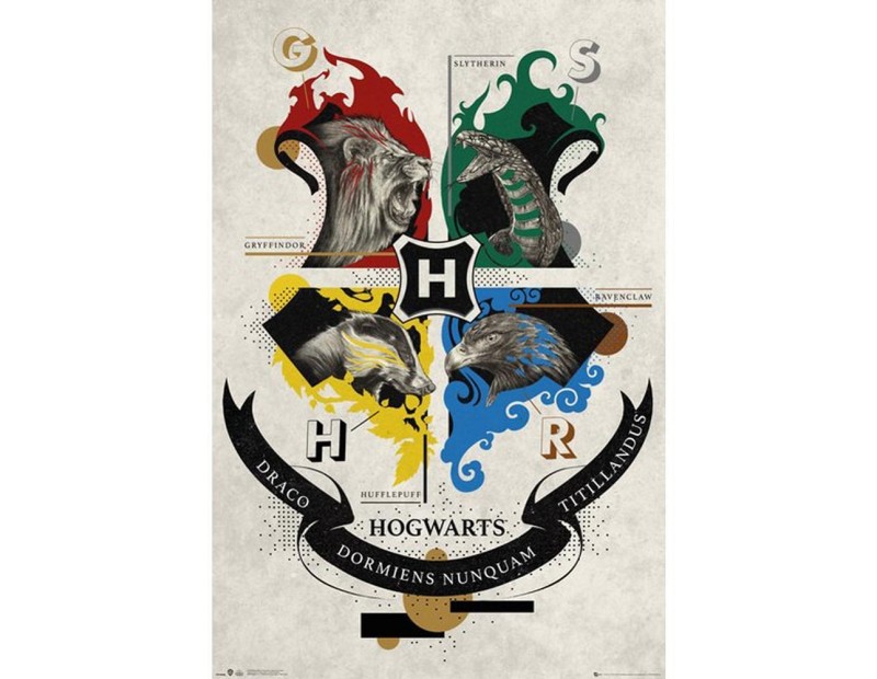 Αφίσα Hogwarts Crests (91x61)