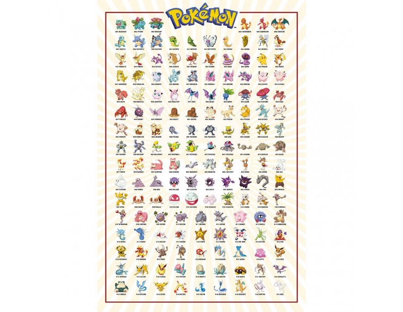 Αφίσα Kanto Pokemon (91x61)