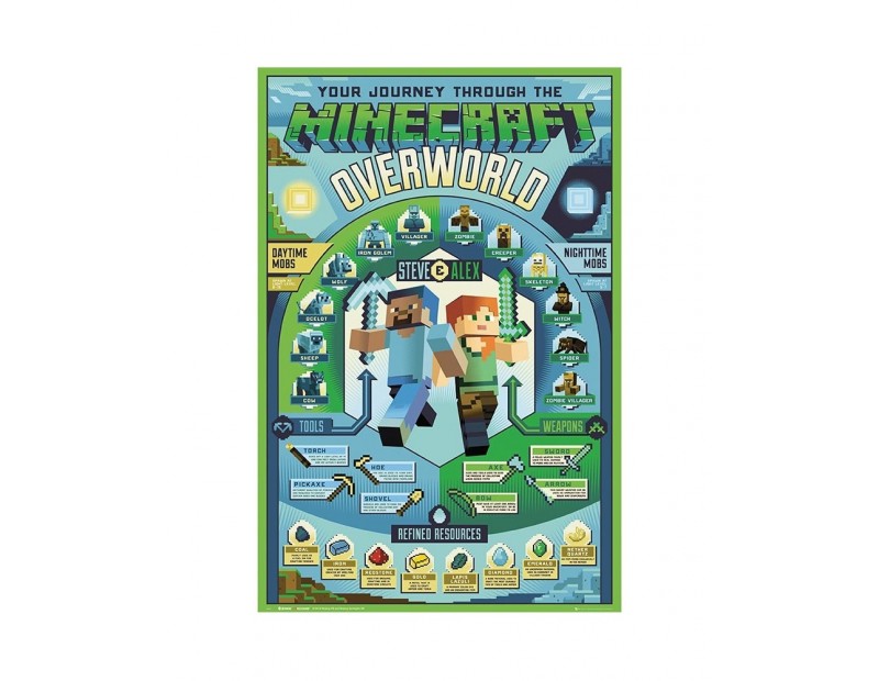 Αφίσα Minecraft Overworld (91x61)