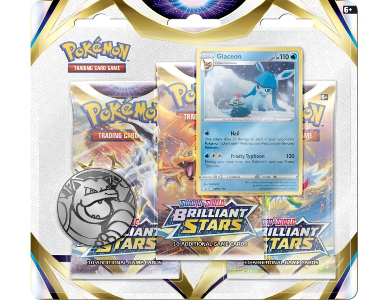 Brilliant Stars Glaceon 3-Booster Blister (Pokemon TCG)