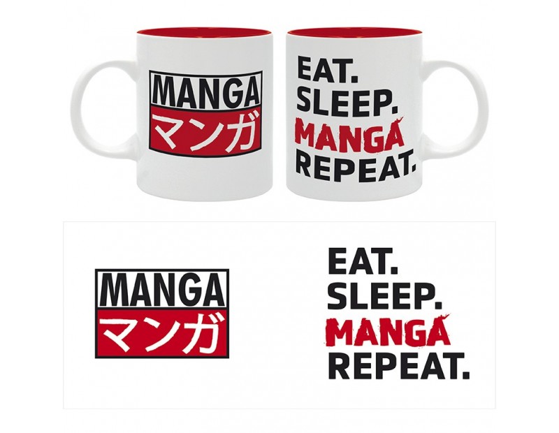 Κούπα Eat Sleep Manga Repeat (320ml Κεραμική)