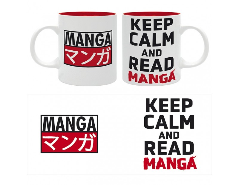 Κούπα Keep Calm and Read Manga (320ml Κεραμική)