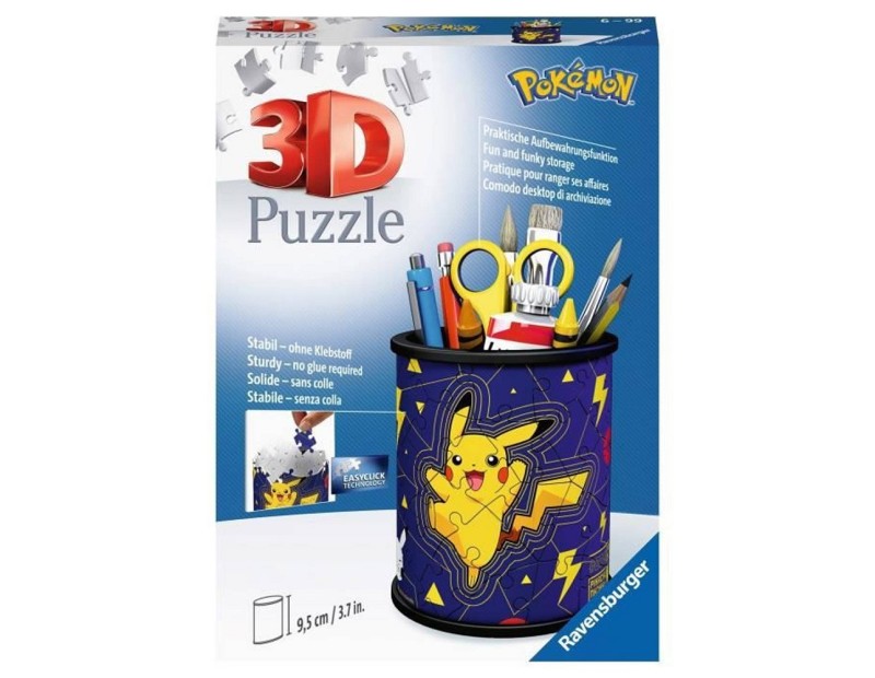 Puzzle Pokemon Pencil Holder 3D (54 pieces)