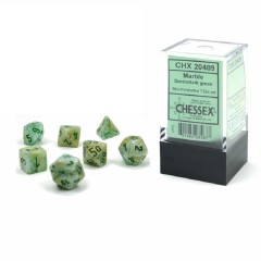 Σετ Μίνι Ζαριών Green/Dark Green (Chessex Marble)