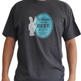 T-shirt Homer Women are like beer